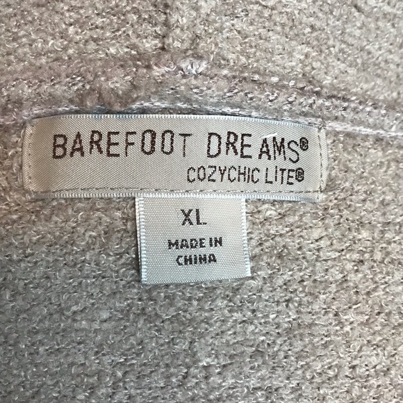 Barefoot dreams tan cozy chic hooded sweater size XL - Picture 6 of 6